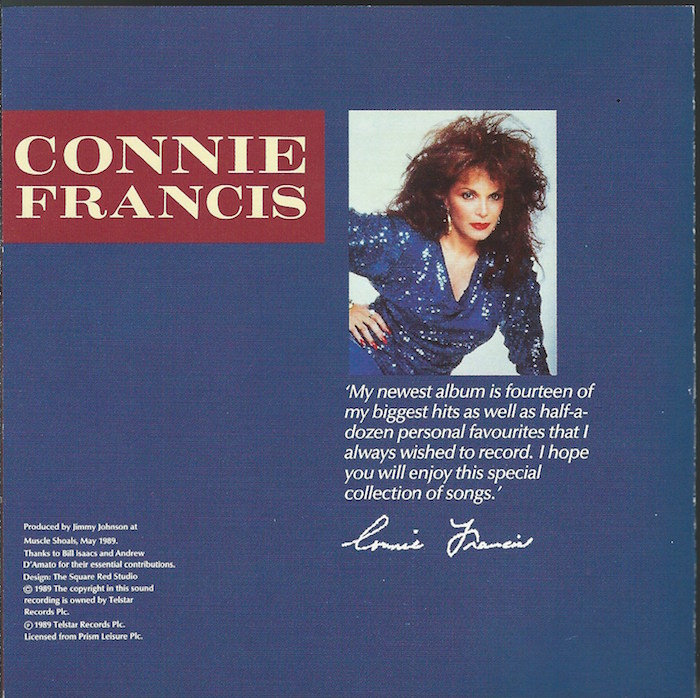 Connie Francis  Among My Souvenirs : Front + Inlay